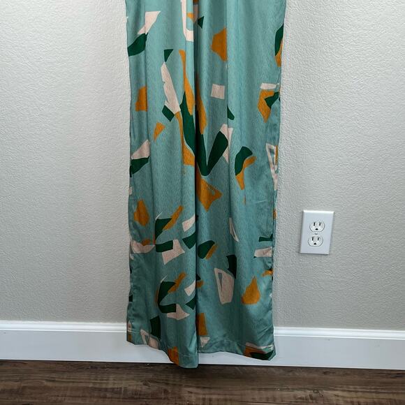 Diarrablu Umy Abstract Saly Print Green Multi Convertible Jumpsuit Medium NWOT - Picture 9 of 16